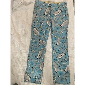 Loudmouth Golf Martini Cocktail Print Pants Mens 34x34